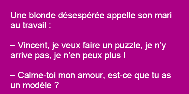 Une blonde désespérée appelle son mari