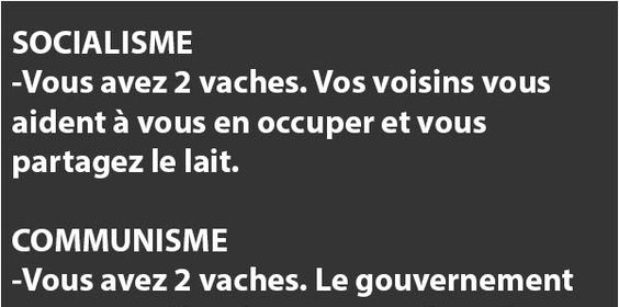 Socialisme, communisme… et vous avez deux vaches