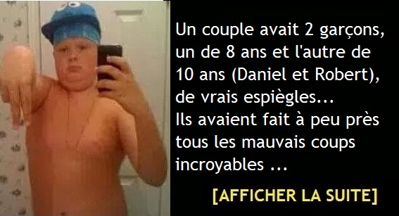 Daniel et Robert, deux garçons espiègles