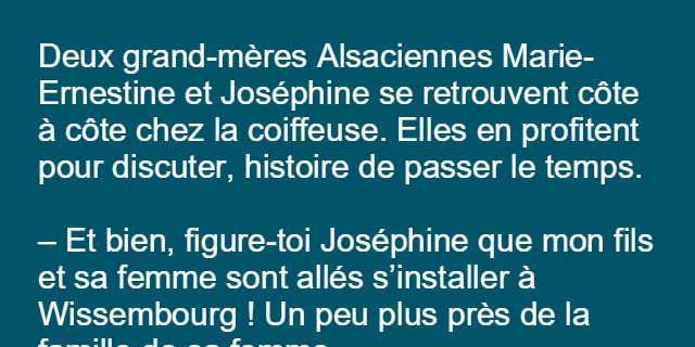 Les grand mères Alsaciennes