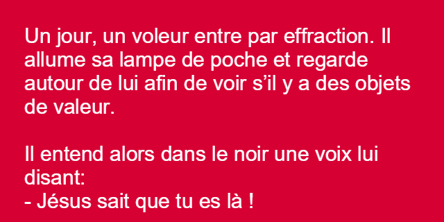 Jésus sait que tu es la