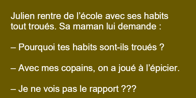 Julien rentre a la maison