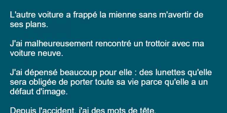 Les perles que les assurances recoivent