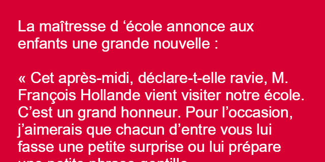 La visite présidentielle