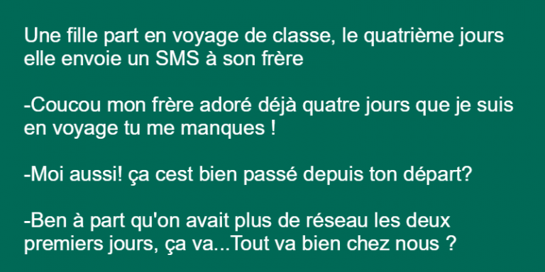 Une fille part en voyage de classe