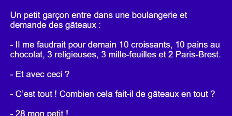 Un petit garçon entre dans une boulangerie