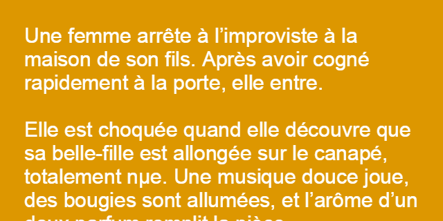 Une mère arrive à l improviste chez son fils