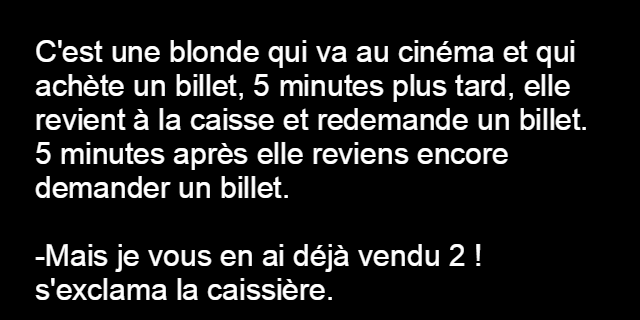 Une femme blonde va au cinéma