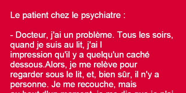 Le patient chez le psychiatre