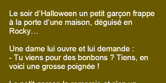Un petit garçon frappe à la porte