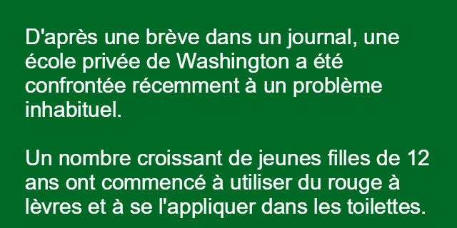 Problème dans une école de Washington