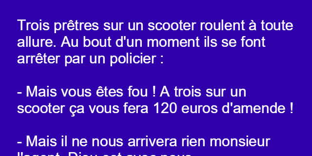 Trois pretres sur un scooter