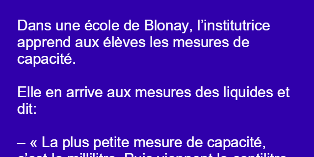 Dans une école de Blonay