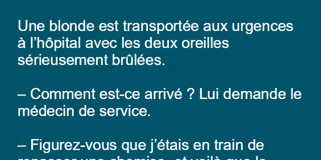 Une blonde aux urgences