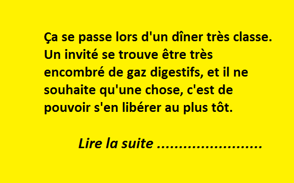 Le péteur fou au dîner très classe