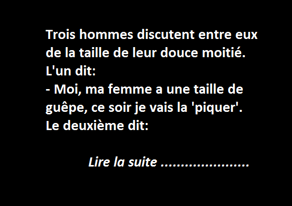 La taille de leur femme