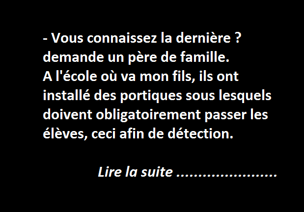 Les portiques de détection à l’école