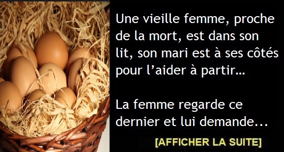 La vieille femme sur son lit de mort