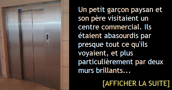 Le petit paysan au centre commercial