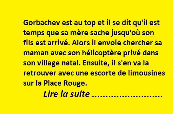 Gorbatchev et sa maman