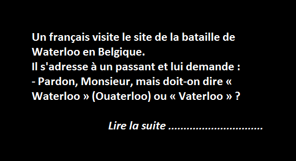Un français à Waterloo