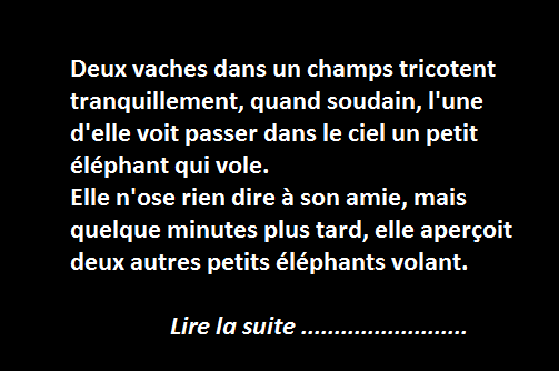 La vache et les éléphants volants