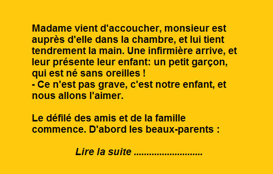 Le bébé sans oreilles