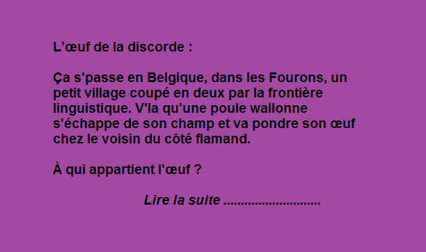 La discorde Flamands-Wallons