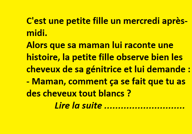 La petite fille et les cheveux blancs