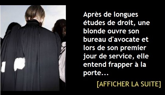 Une blonde ouvre son bureau d’avocate…