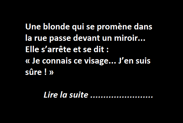 Le miroir de la blonde