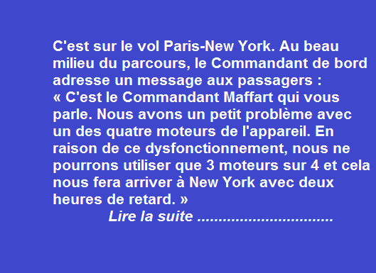 L&rsquo;avion qui perdait ses moteurs
