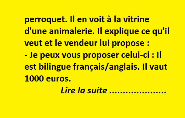 Le prix des perroquets
