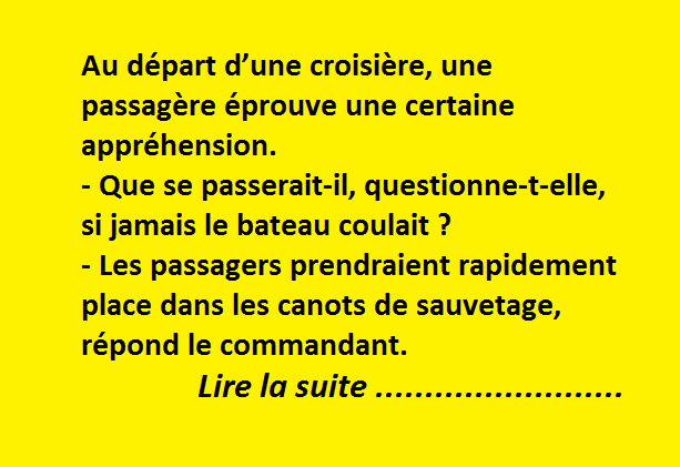 Et si le bateau coulait ?