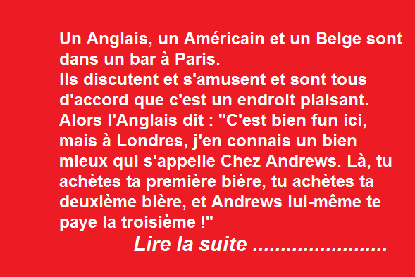 Un Anglais, un Américain et un Belge au bar