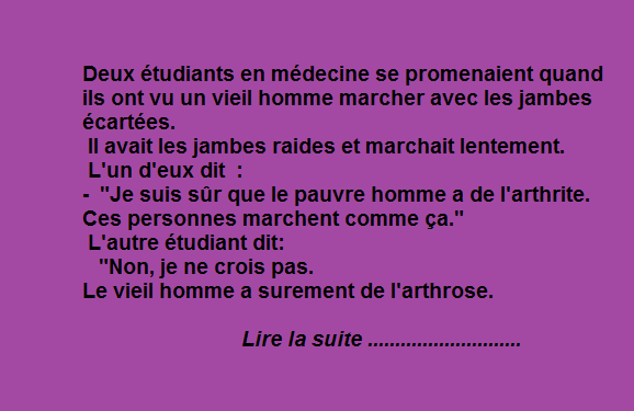 Arthrose ou arthrite???