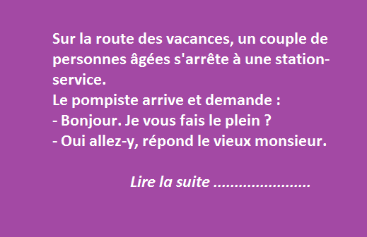 Les vieux à la station-service